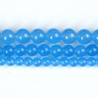 Blue Chalcedony Bead, plated, DIY blue 