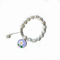 Cats Eye Bracelets, Zinc Alloy, with Cats Eye & Plastic Pearl, plated, Adjustable & DIY 140/200x(10x15)mm 