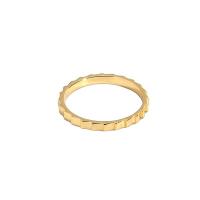 Anillo de dedo de latón, metal, chapado en color dorado, diverso tamaño para la opción & para mujer, 16.5mm, Vendido por UD