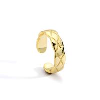 Brass Cuff Finger Ring, plated, Adjustable & for woman 5.76mm 