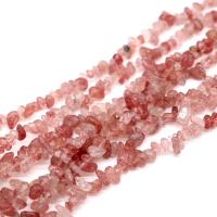 Gemstone Chips, Strawberry Quartz, irregular, polished, DIY, pink 