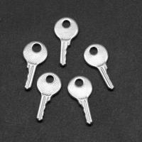 Edelstahl Stein Anhänger, Schlüssel, silberfarben plattiert, 15x7x1mm, ca. 200Taschen/Tasche, verkauft von Tasche