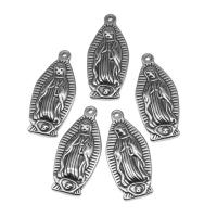 Stainless Steel Pendants, silver color plated Approx 
