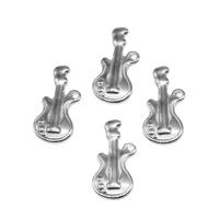 Stainless Steel Musical Instrument and Note Pendant, Guitar, silver color plated Approx 