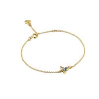 Cubic Zirconia Micro Pave Brass Bracelet, with 1.18 inch extender chain, gold color plated, micro pave cubic zirconia & for woman, 7mm Approx 6.3 Inch 