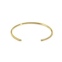 Brass Cuff Bangle, gold color plated, for woman, 2.6mm,60mm 