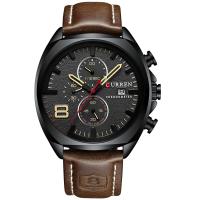Men Wrist Watch, Zinc Alloy, with Leather, plated, Adjustable & multifunctional & for man & waterproof 