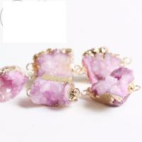 Natural Agate Druzy Connector, fashion jewelry & DIY 