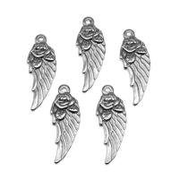 Stainless Steel Wing Shape Pendant, silver color plated Approx 