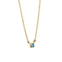 Cubic Zircon Micro Pave Brass Necklace, with 1.96 inch extender chain, gold color plated, micro pave cubic zirconia & for woman, 3.92mm Approx 17.71 Inch 