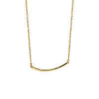 Rhinestone Brass Necklace, with 1.96 inch extender chain, gold color plated, for woman & with rhinestone Approx 15.74 Inch 