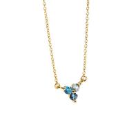 Cubic Zircon Micro Pave Brass Necklace, gold color plated, micro pave cubic zirconia & for woman, 6mm Approx 17.71 Inch 