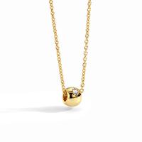 Латунное Ожерелье Горного Хрусталя, Латунь, с 1.96 inch наполнитель цепи, плакирован золотом, Женский & со стразами длина:Приблизительно 17.71 дюймовый, продается Strand