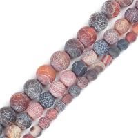 Natürliche Effloresce Achat Perlen, Auswitterung Achat, rund, DIY & verschiedene Größen vorhanden & satiniert, verkauft von Strang