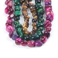 Tiger Eye Beads, irregular, polished, DIY, mixed colors, 8mm 