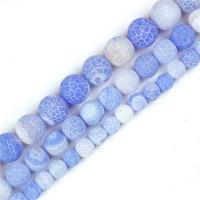 Natural Effloresce Agate Beads, Round, DIY & frosted 
