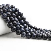 Tiger Eye Beads, Round, polished, DIY dark blue 