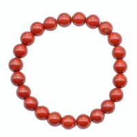 Red Jasper Bracelet, Round, fashion jewelry multi-colored, 155mm Approx 6.2 