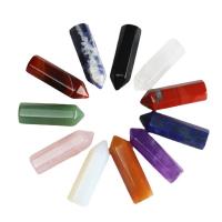 composant de pendentif en gemme, Pierre naturelle, bijoux de mode & DIY, plus de couleurs à choisir, 10*35mm, Vendu par PC