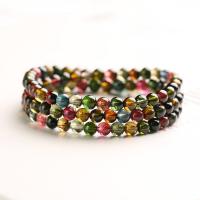 Tourmaline Bracelet, Round, polished, multi-colored 
