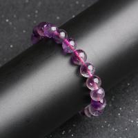 Super-7 Bracelet, Round, polished, purple 