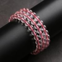 Quartz Bracelets, Rose Quartz, Round, polished 