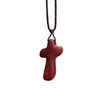 Holz Strickjacke-Kette Necklace, Kreuz, für den Menschen, keine, 14x24mm, Länge:ca. 27.55 ZollInch, verkauft von Strang