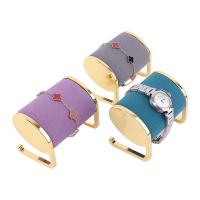 Leather Bracelet Display, Zinc Alloy, with Microfiber PU, plated 