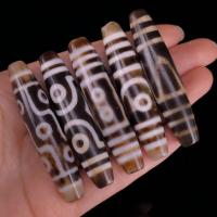 Natural Tibetan Agate Dzi Beads, DIY, Random Color, 13*58mm 