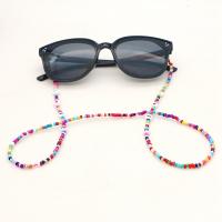 Glass Beads Glasses Chain, with Acrylic, anti-skidding & DIY Inch 