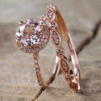 Zinc Alloy Ring Set, plated, 2 pieces & for woman & with rhinestone 