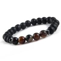 Gemstone Bracelets, Abrazine Stone, fashion jewelry & elastic & Unisex Approx 7.9 Inch 