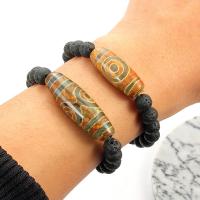 Lava Bead Bracelet, with Agate, fashion jewelry & Unisex Approx 20 cm 