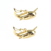 Brass Jewelry Pendants, Fish, gold color plated, DIY, nickel, lead & cadmium free Approx 3mm 