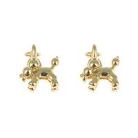 Animal Brass Pendants, Dog, gold color plated, DIY Approx 3mm 