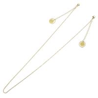 Stainless Steel Jewelry Necklace, fashion jewelry & for woman, gold, 14mm,1.5mm Inch 