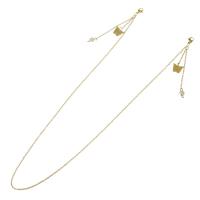 Stainless Steel Jewelry Necklace, fashion jewelry & for woman, gold 1.5mm Inch 