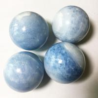 Naturquarz Dekoration, Cyanit, rund, poliert, blau, 50-70,mm, verkauft von kg