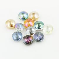 Flache runde Kristall Perlen, poliert, DIY & facettierte, mehrere Farben vorhanden, 14mm, verkauft von PC