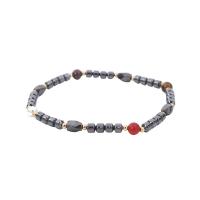 Fashion Jewelry Anklet, Hematite, with Plastic Pearl, elastic & Unisex, multi-colored, 230mm Approx 9.1 Inch 