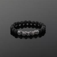 Gemstone Bracelets, Natural Stone, with Abrazine Stone, fashion jewelry & elastic & Unisex 190mm Approx 7.5 Inch 