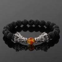 Gemstone Bracelets, Natural Stone, fashion jewelry & elastic & Unisex 190mm Approx 7.5 Inch 