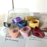 Anillo de dedo de acrílico, Joyería & para mujer, más colores para la opción, 29x26mm, 20PCs/Grupo, Vendido por Grupo