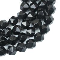 Natural Black Agate Beads, polished, DIY, black, 8mm 