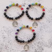 Gemstone Bracelets, Natural Stone, with Zinc Alloy, Adjustable & fashion jewelry & for woman, multi-colored Approx 7.1 Inch 