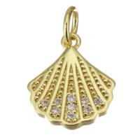 Cubic Zirconia Micro Pave Brass Pendant, fashion jewelry & micro pave cubic zirconia & for woman, gold Approx 3.5mm 