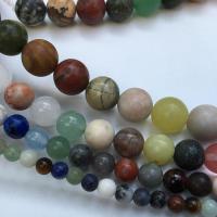 Mixed Gemstone Beads, Natural Stone, Round, DIY 