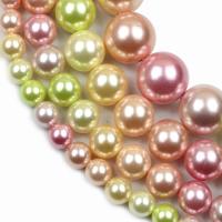 Muschelkern Perle, rund, poliert, DIY & verschiedene Größen vorhanden, verkauft von Strang