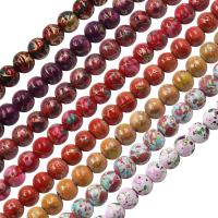 Vernickelt Glasperlen, Kristall, rund, poliert, mehrere Farben vorhanden, 8x8mm, Länge:ca. 16 ZollInch, verkauft von Strang