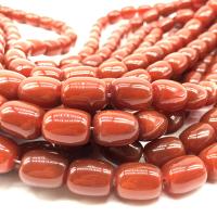 Natural Red Agate Beads, Drum, polished, DIY red 